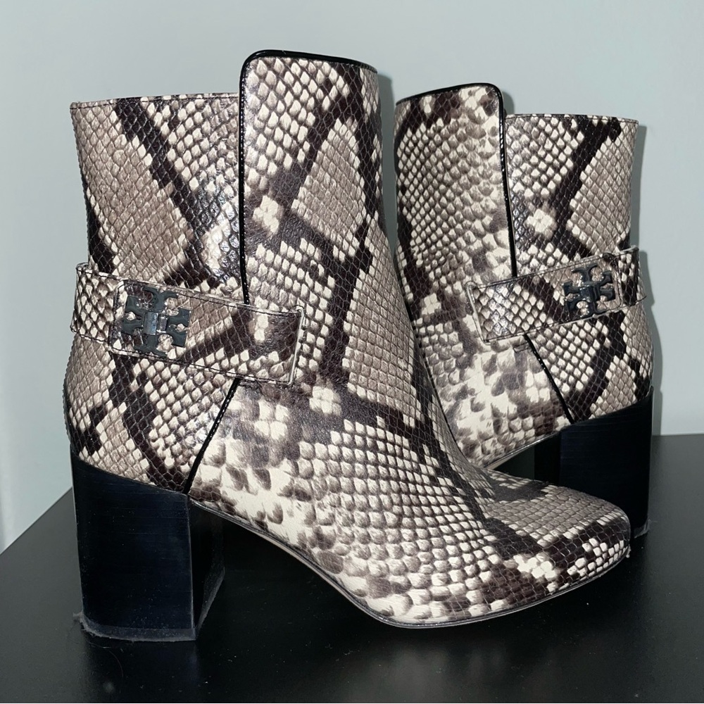 Tory Burch Snakeskin Ankle Boots